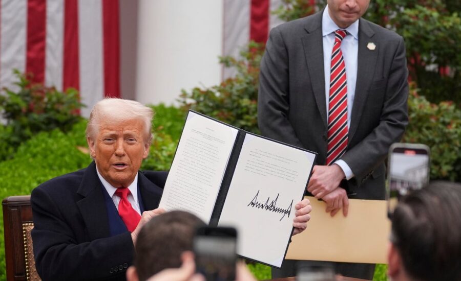 Dow Drops 1,600 In Biggest Wipeout Since 2020 After Trump’s Tariffs Shock