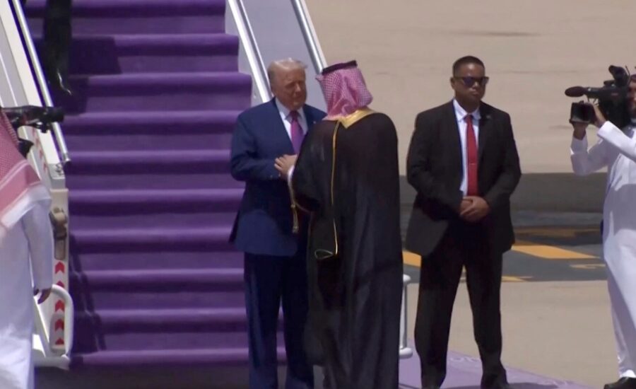 US President Donald Trump lands in Saudi Arabia on official visit