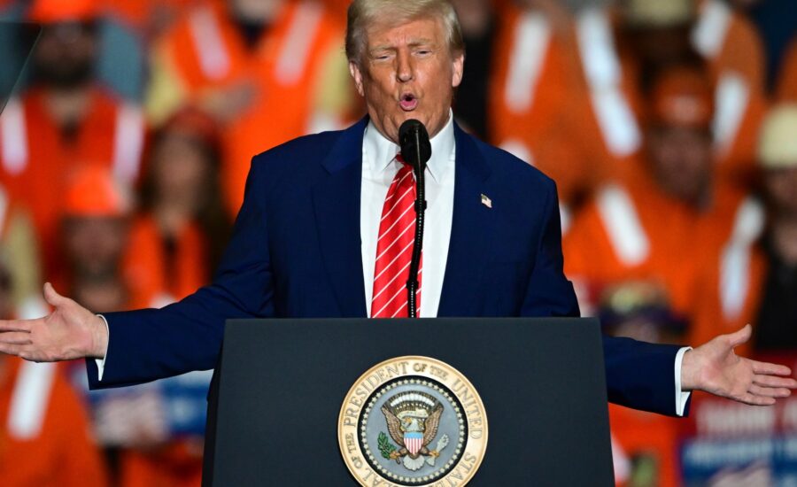 Trump says US will lift steel tariffs to 50 percent at Pennsylvania rally