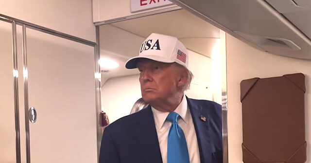WATCH: Trump’s Full Press Gaggle Aboard Air Force One from Breitbart News’s Vantage Point