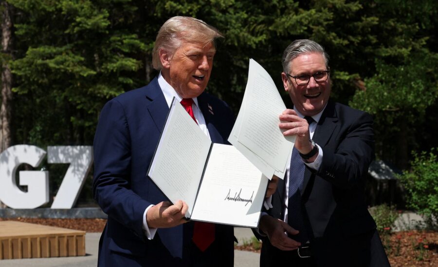 US-UK trade deal ‘done’, says Trump as he meets Starmer at G7