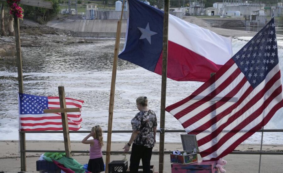Trump tours Texas flood sites and defends officials amid mounting questions about response