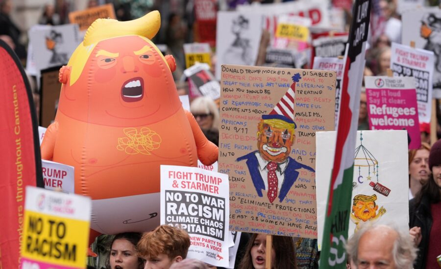 British protesters say ‘No to racism, no to Trump’