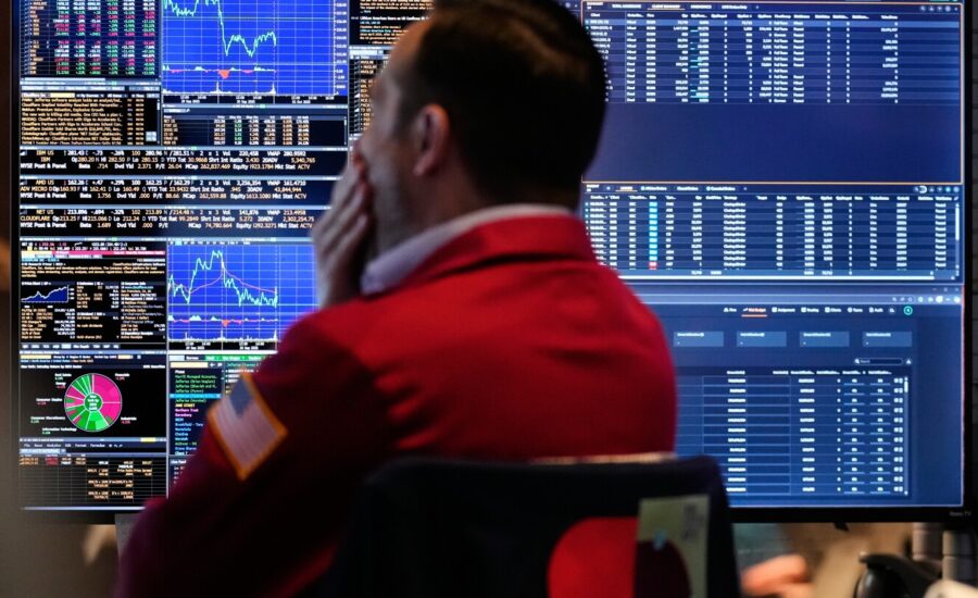 Asian shares are mostly down, following a respite from Wall Street’s feverish rally