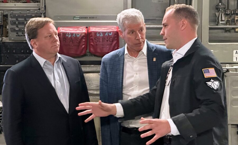 A microreactor is airlifted, part of Trump’s push on nuclear power