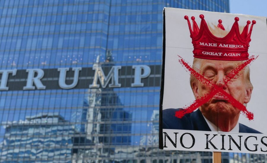 Large crowds attend ‘No Kings’ rallies against Trump across US