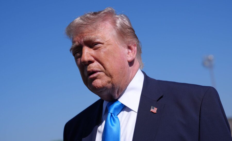 Trump shares AI video of him throwing Stephen Colbert in bin