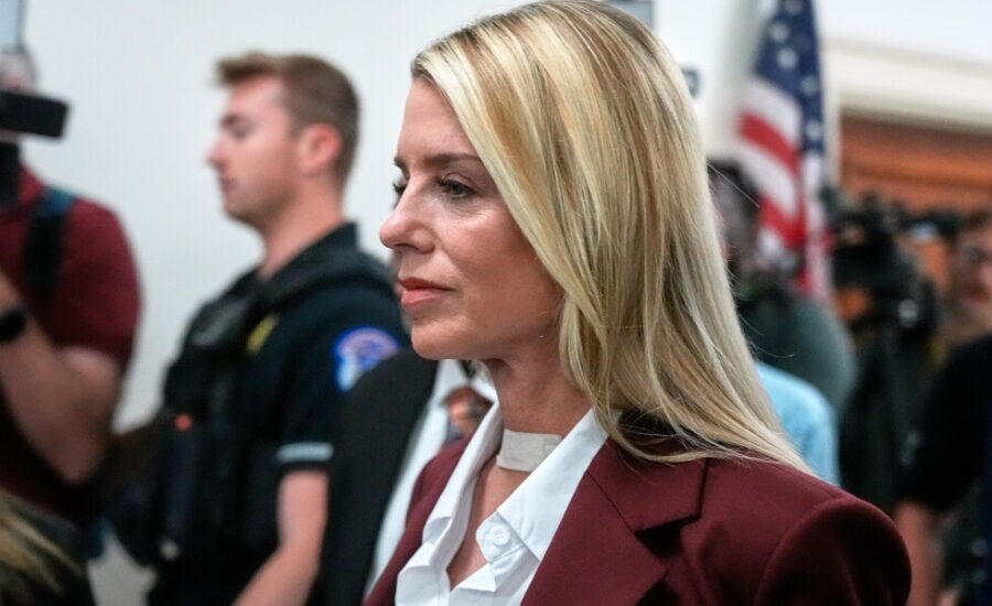 Bandaged Bondi refuses to answer questions about The Don’s Epstein files…