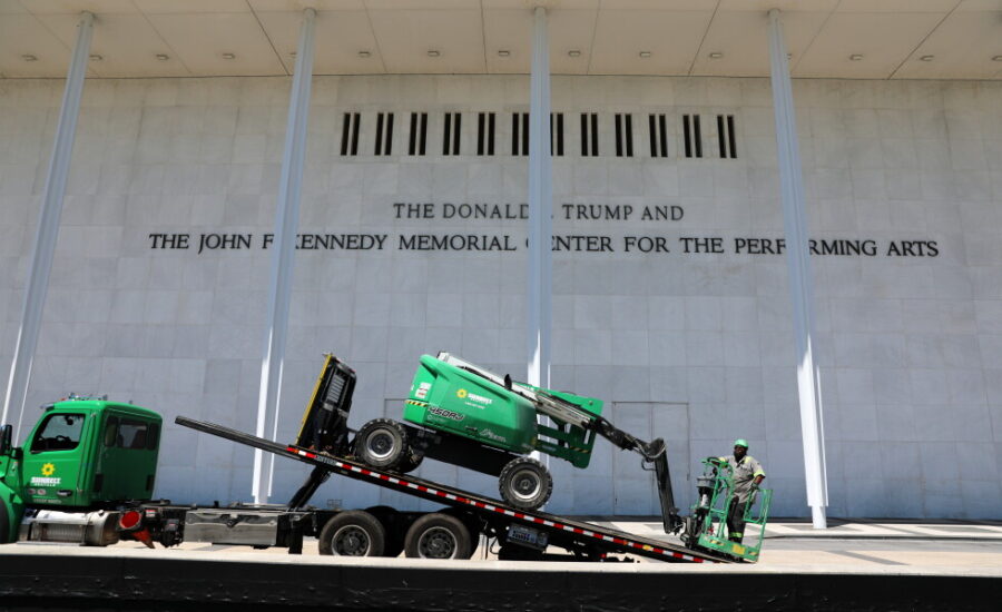 Kennedy Center begins process of removing Trump references