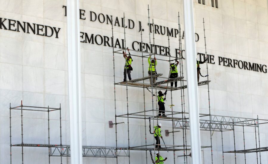 Trump’s name removed from Kennedy Center building and website