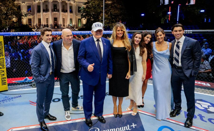 Trump marks 80th birthday with cage fighting extravaganza