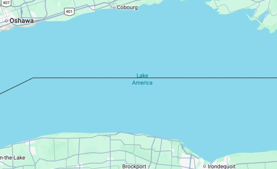 Google Maps renames Lake Ontario to Lake America